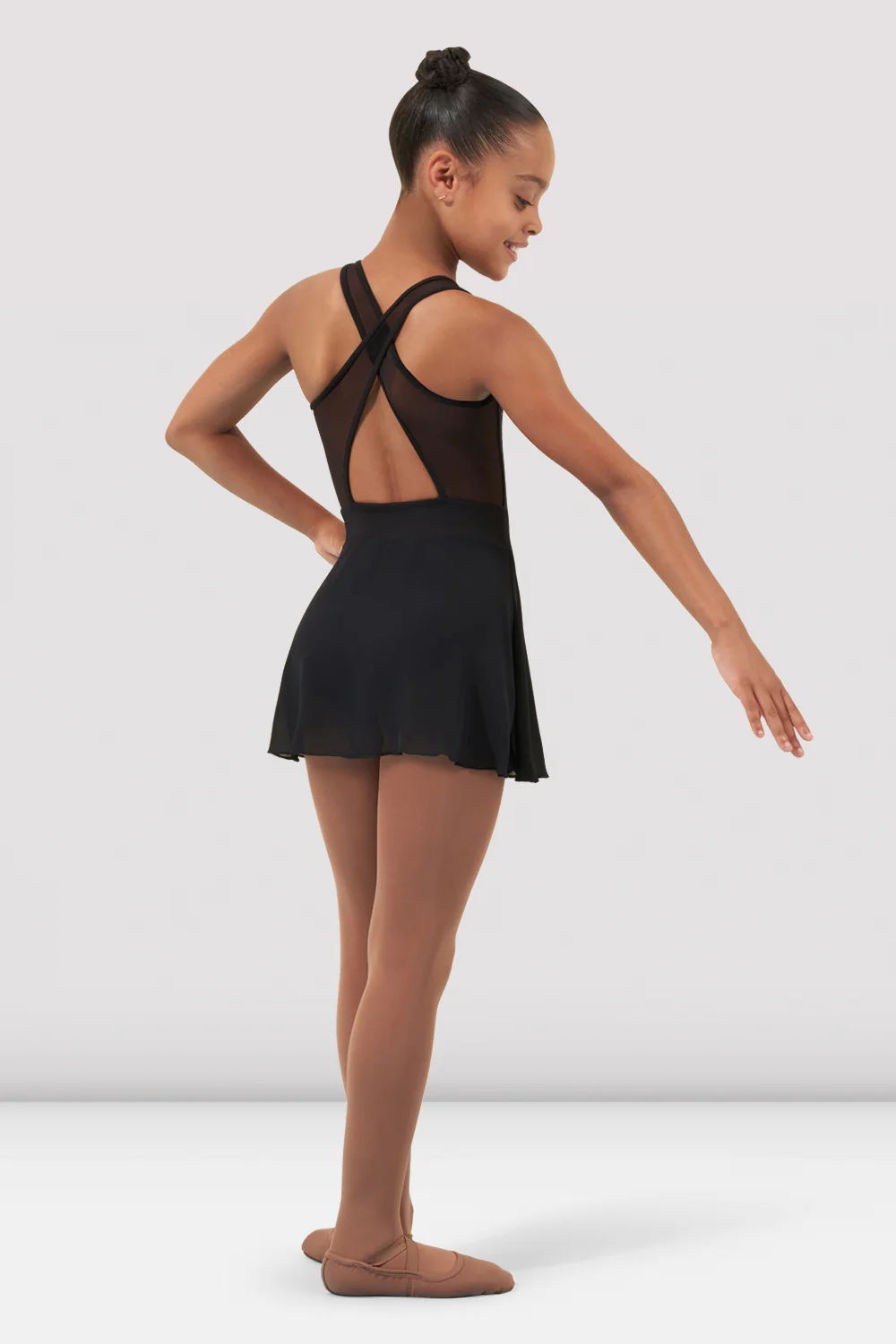 Girls Candace Mesh Skirted Leotard - Image 2
