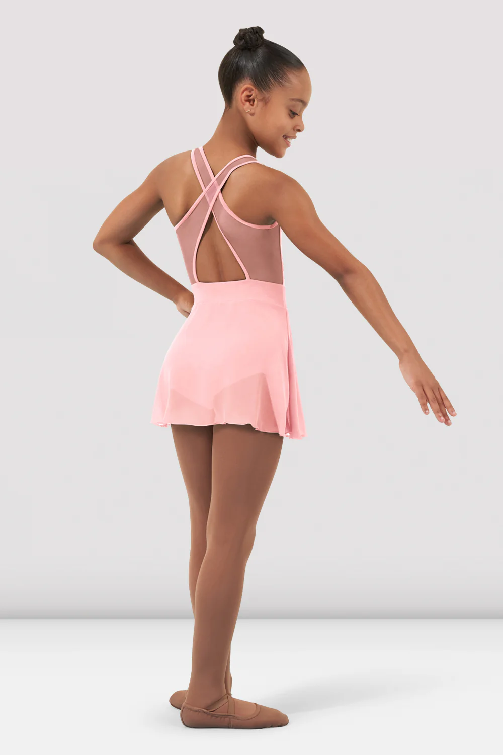 Girls Candace Mesh Skirted Leotard - Image 2