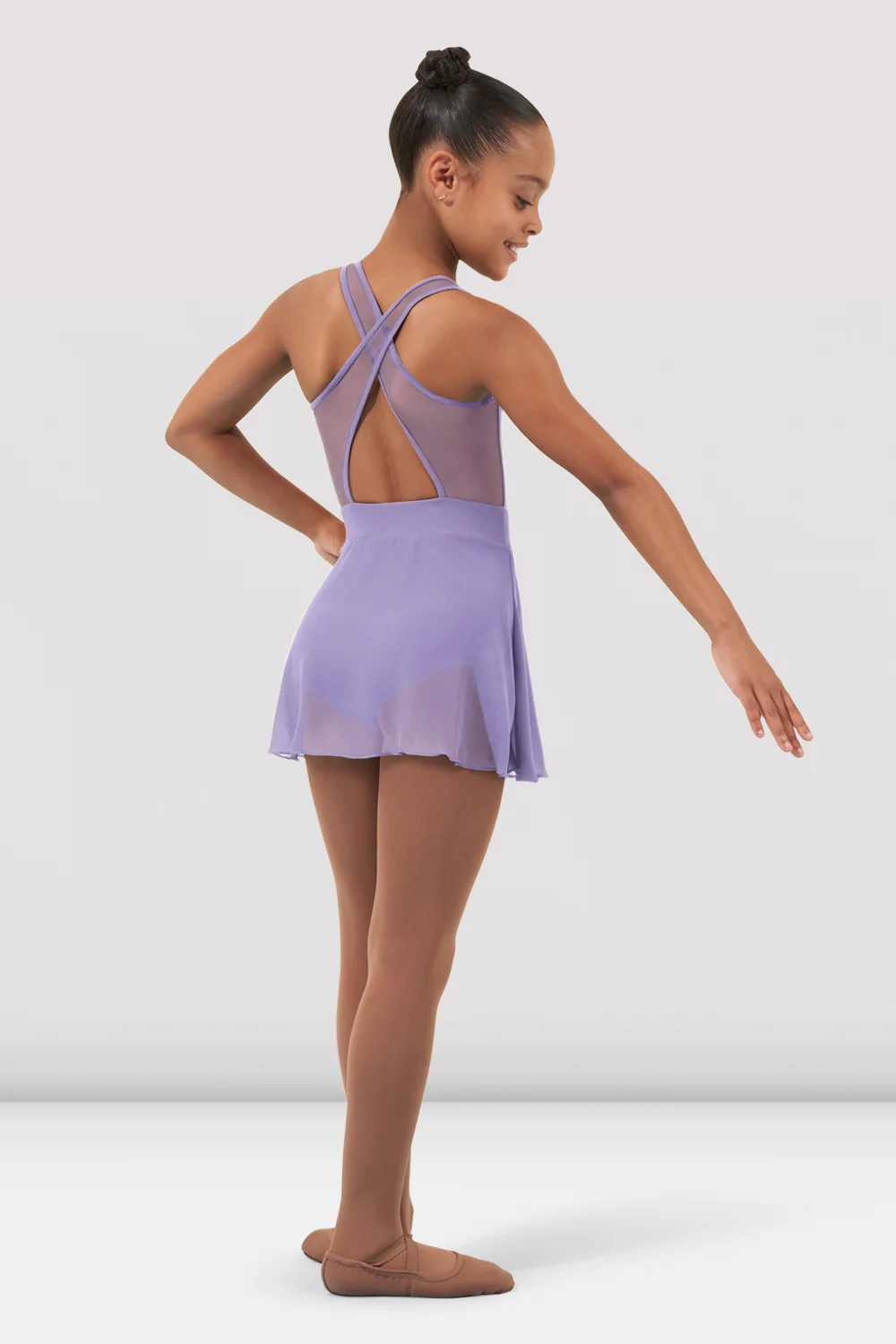 Girls Candace Mesh Skirted Leotard - Image 2