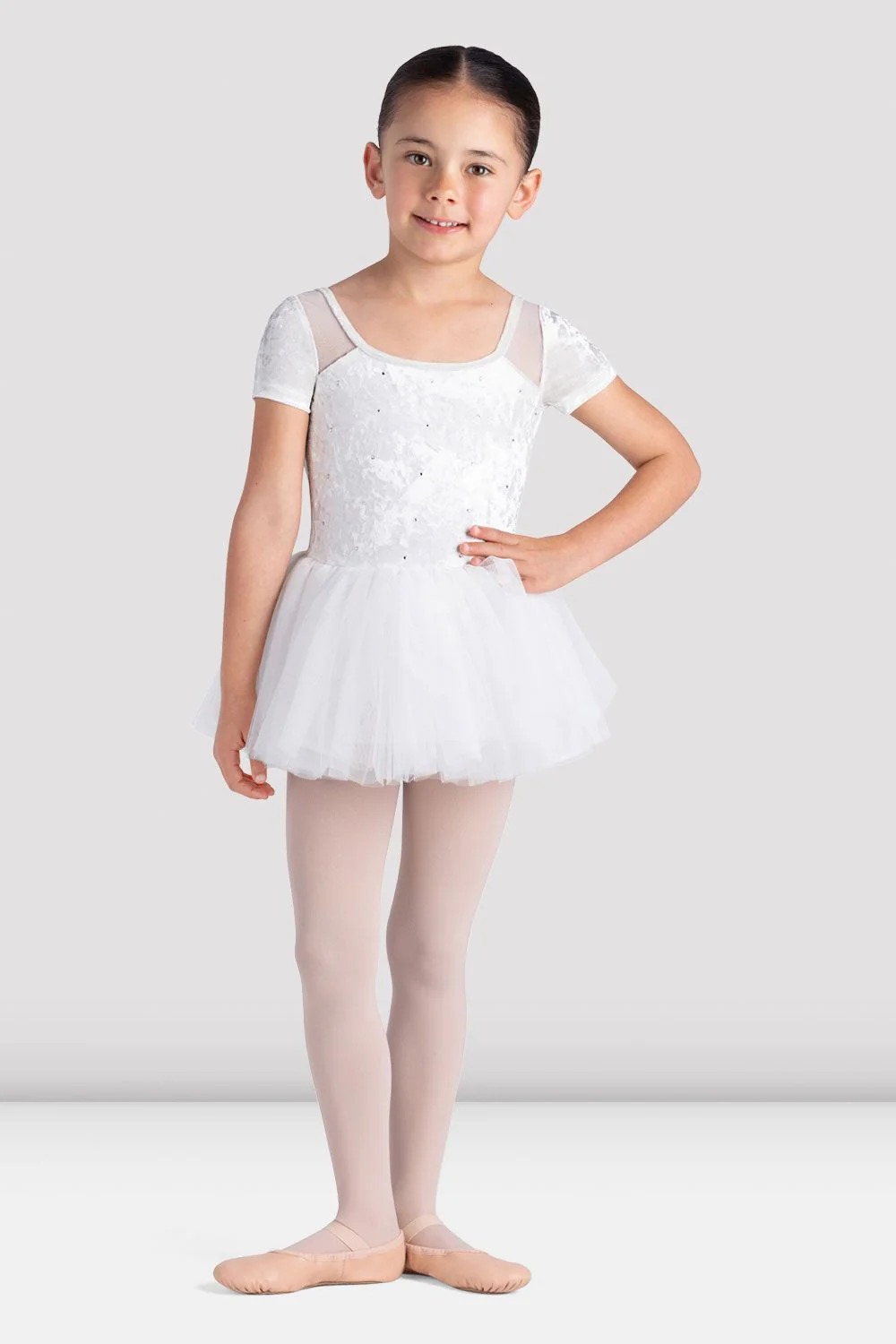 Girls Delilah Cap Sleeve Tutu Dress