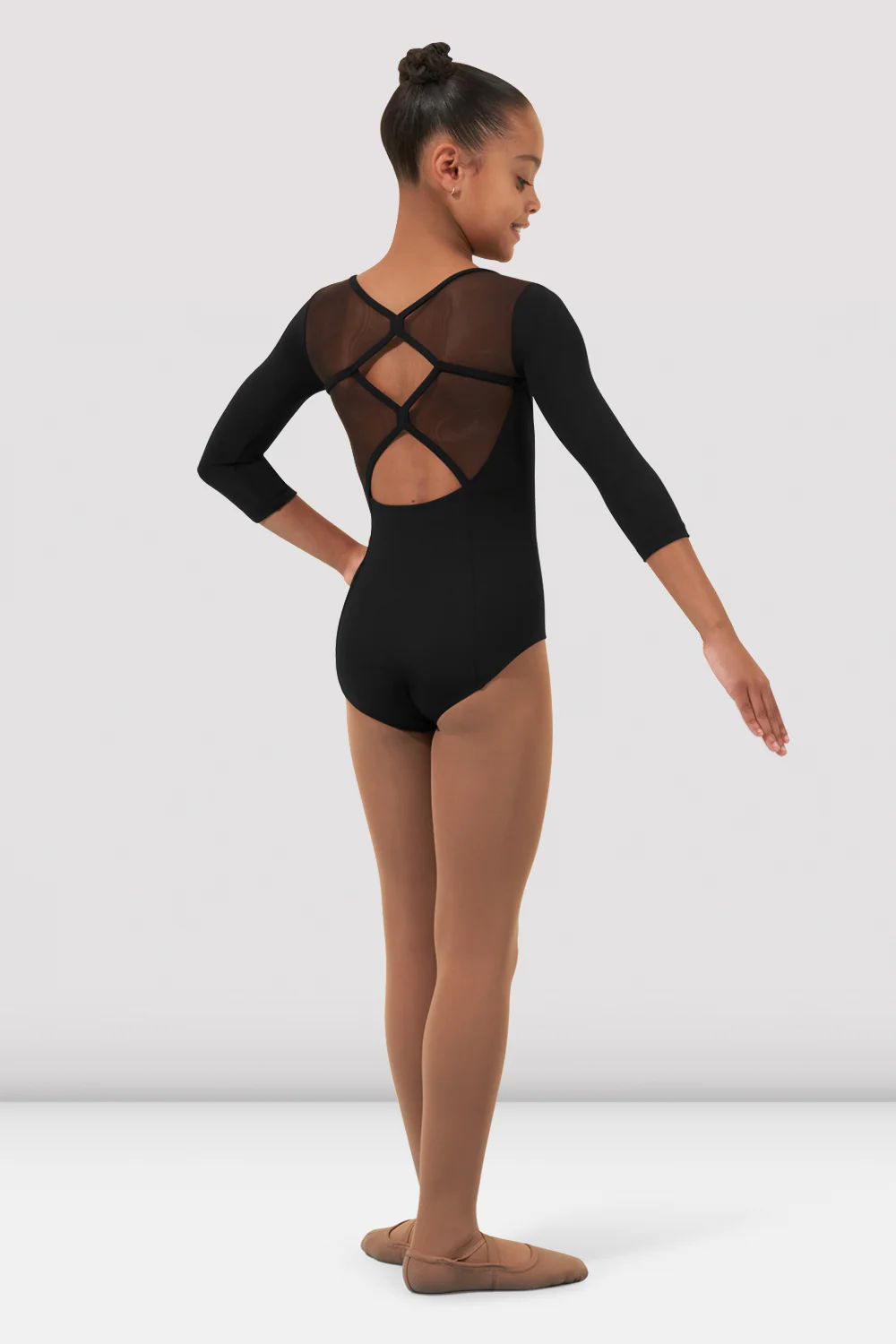 Girls Gemma 3/4 Sleeve Leotard - Image 2