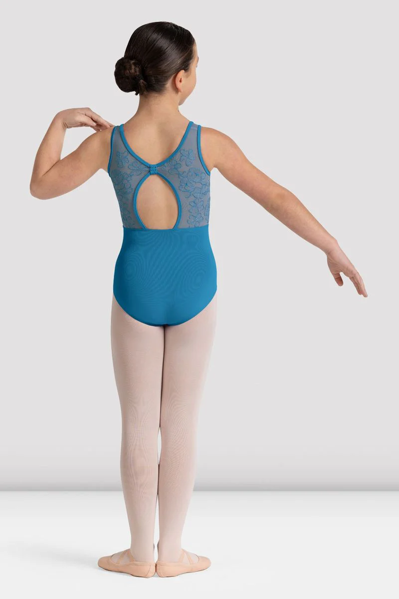 Girls Lulu Floral Tank Leotard - Image 2