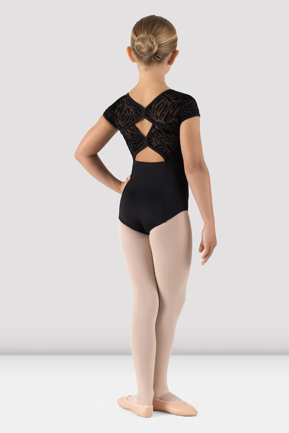 Girls Macy Cap Sleeve Leotard - Image 2