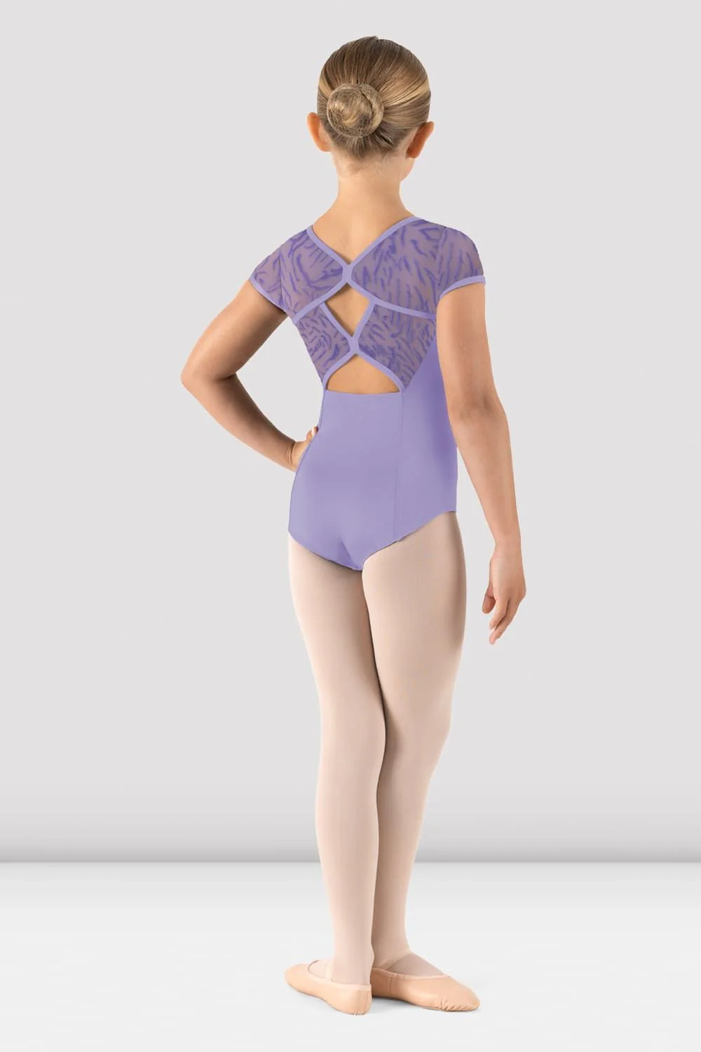 Girls Macy Cap Sleeve Leotard - Image 2