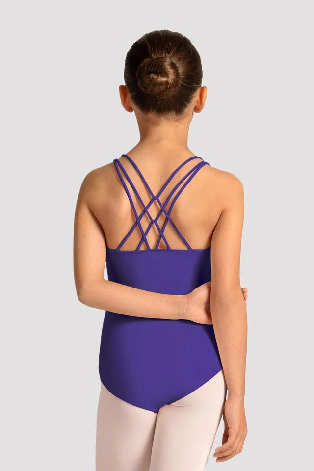 Girls Mirella Celestia Cross Back Printed Leotard - Image 3