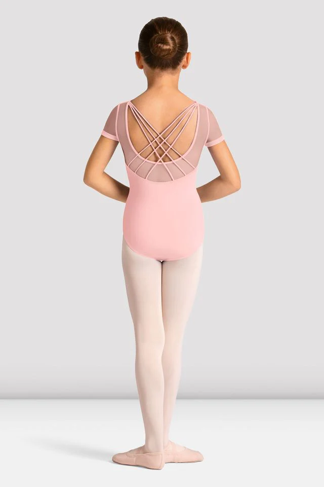 Girls Mirella Celestia Short Sleeve Printed Leotard - Image 2