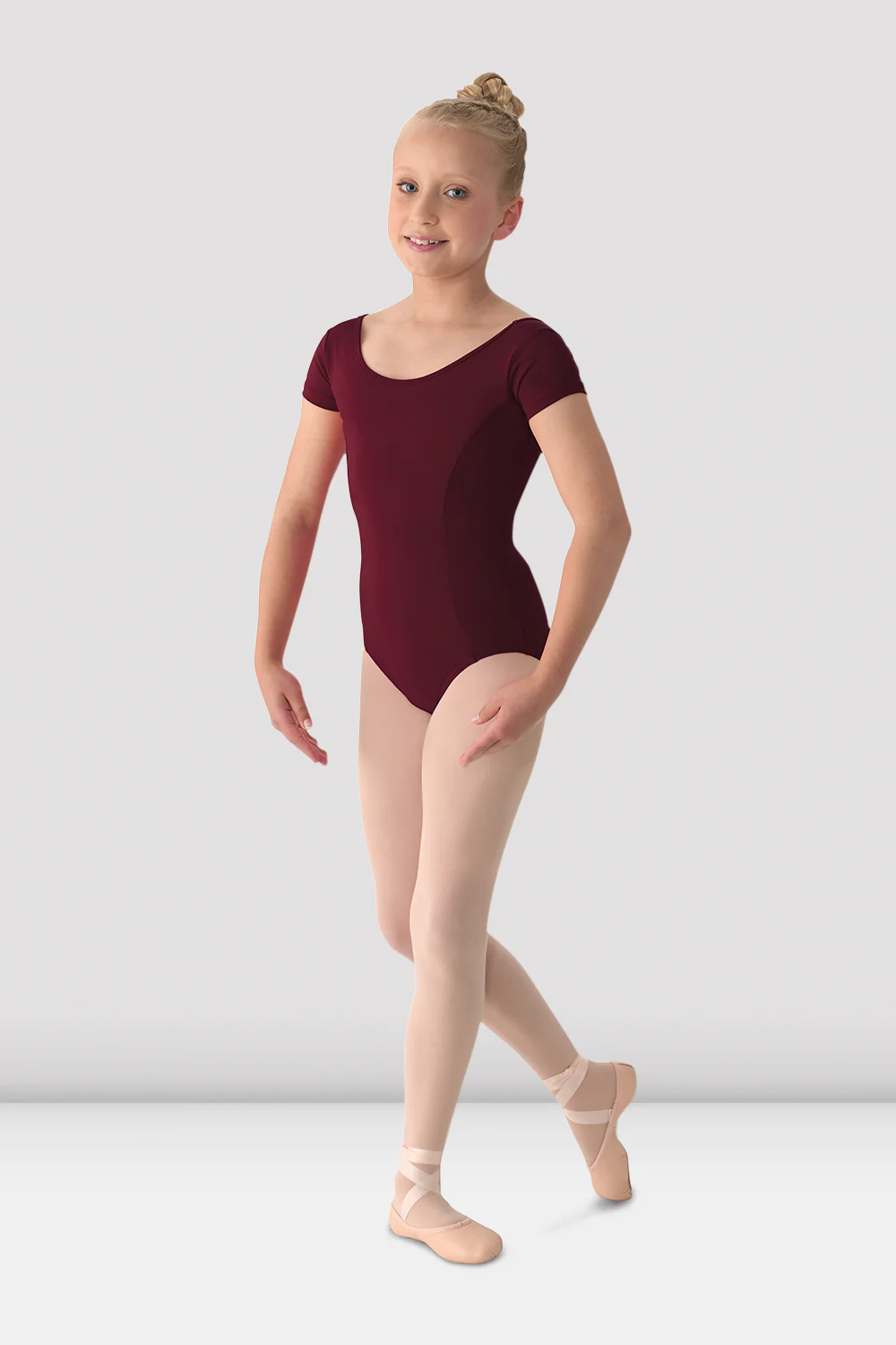 Girls Mirella Classic Short Sleeve Leotard
