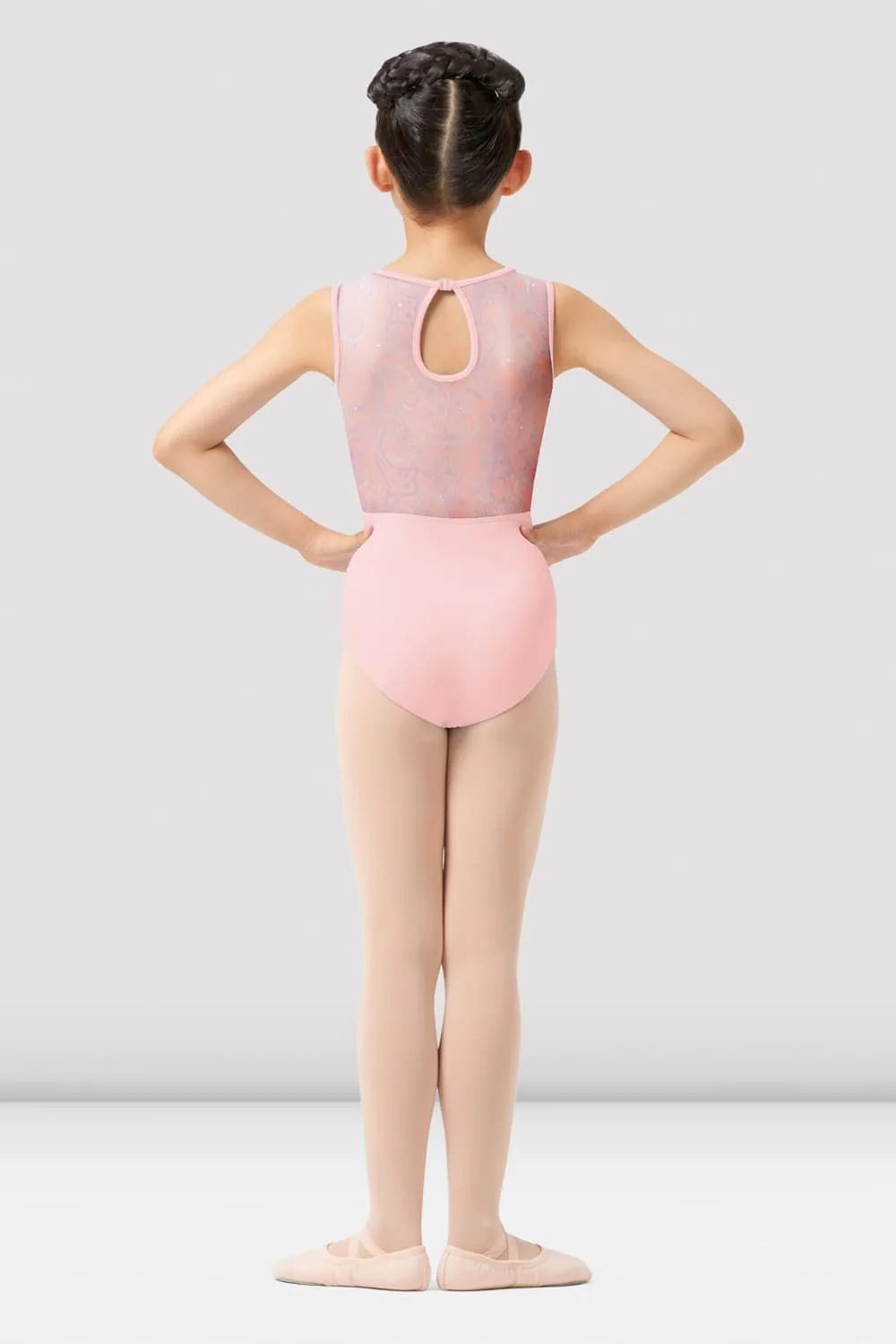 Girls Mirella Paisley Mesh Back Leotard - Image 2