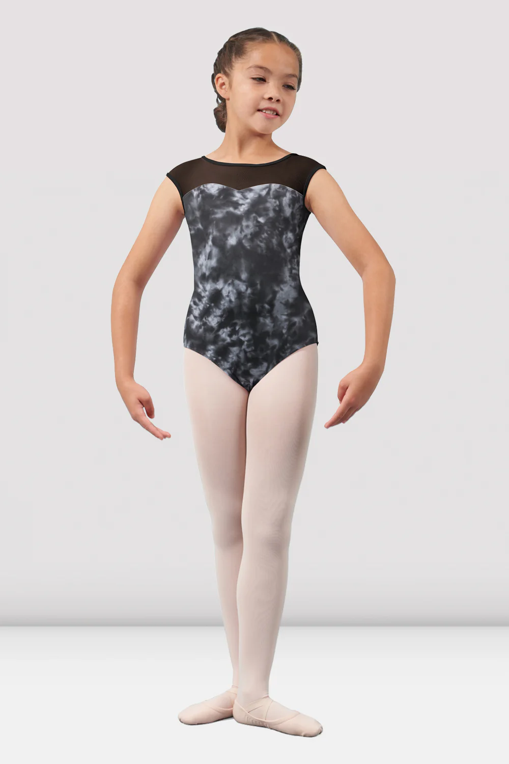 Girls Mirella Watercolor Cap Sleeve Leotard
