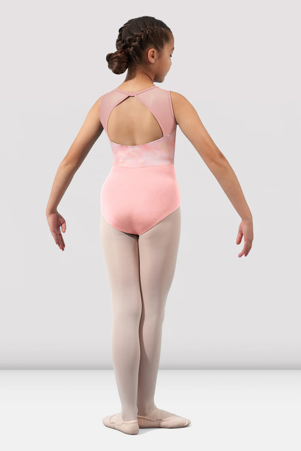Girls Mirella Watercolor Open Back Leotard - Image 2