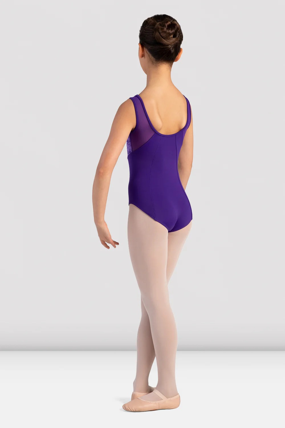 Girls Taylor Velvet Tank Leotard - Image 2