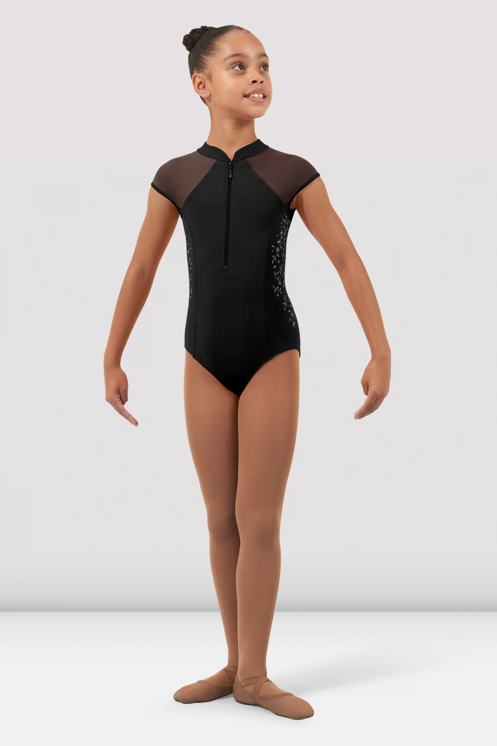 Girls Vanessa Zipper Leotard