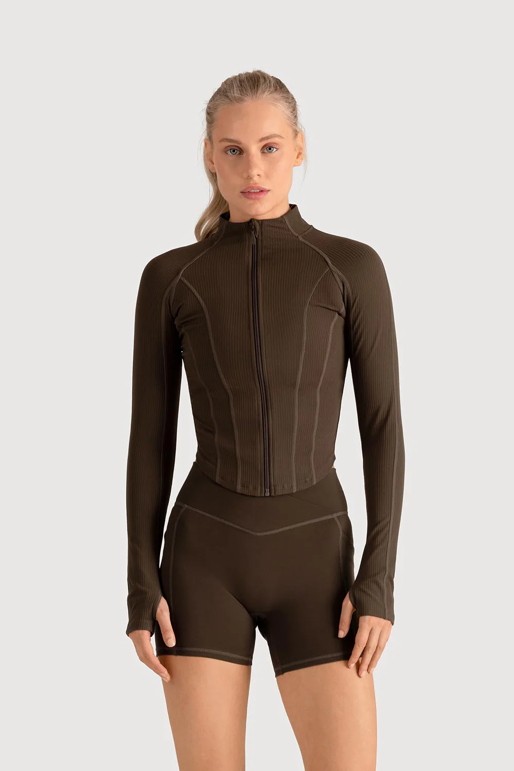 Ladies Apex Rib Contour Zip Jacket - Image 3