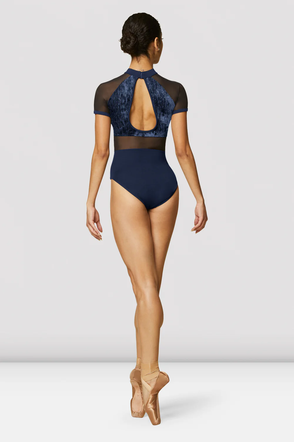 Ladies Ari Velvet Short Sleeve Leotard - Image 2