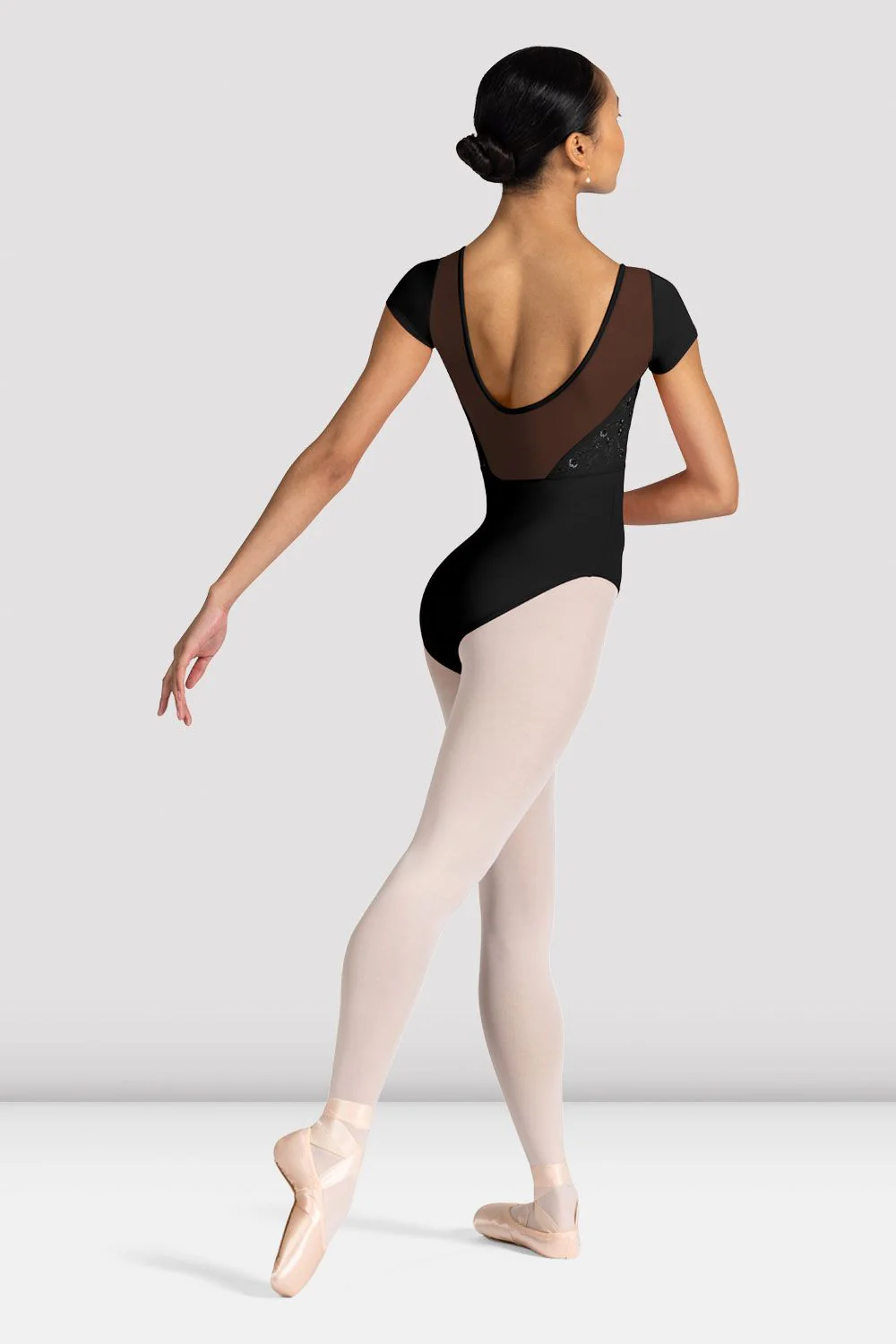 Ladies Aster Floral Cap Sleeve Leotard - Image 2