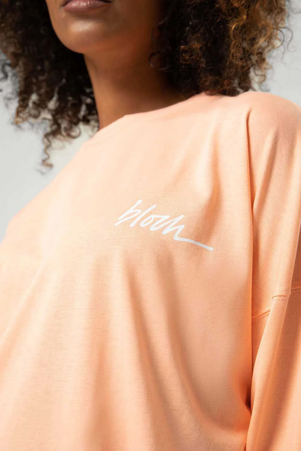 Ladies Bloch Print Oversized Long Sleeve Tee - Image 4