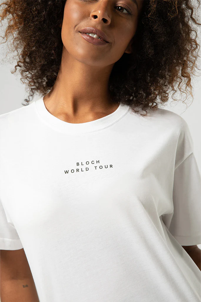 Ladies Bloch World Tour Print Oversized Tee - Image 4