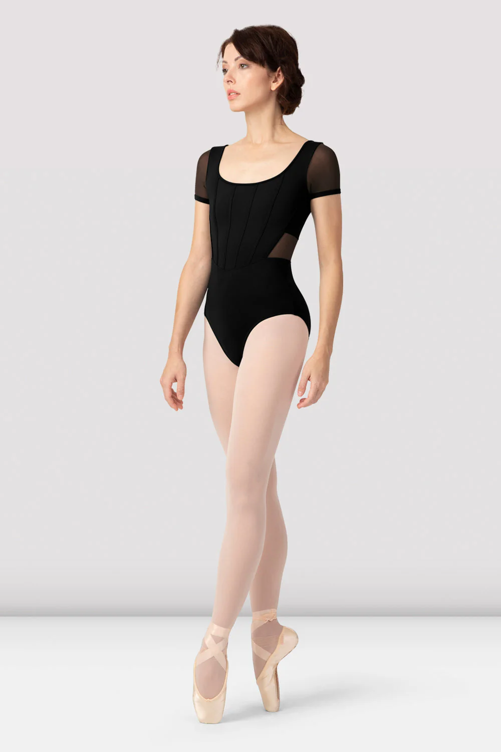 Ladies Clea Corset Short Sleeve Leotard