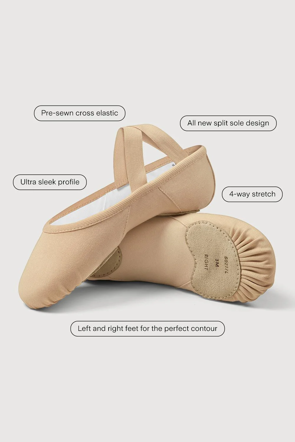 Ladies Elation Canvas Ballet Shoes - Image 5