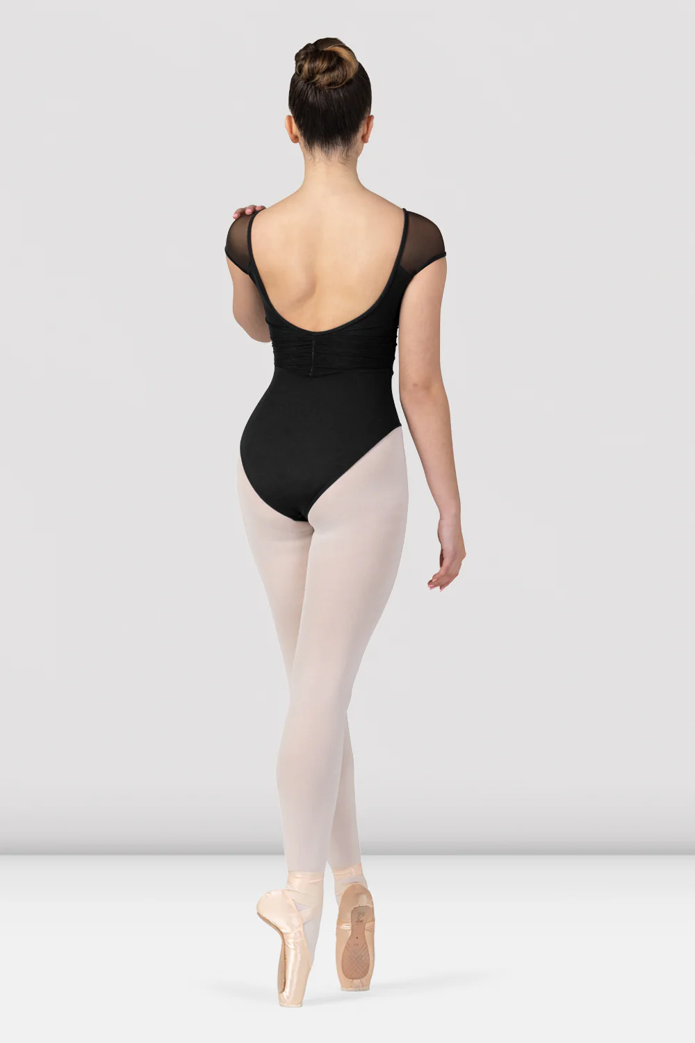 Ladies Flavia Ruched Bodice Cap Sleeve Leotard - Image 3