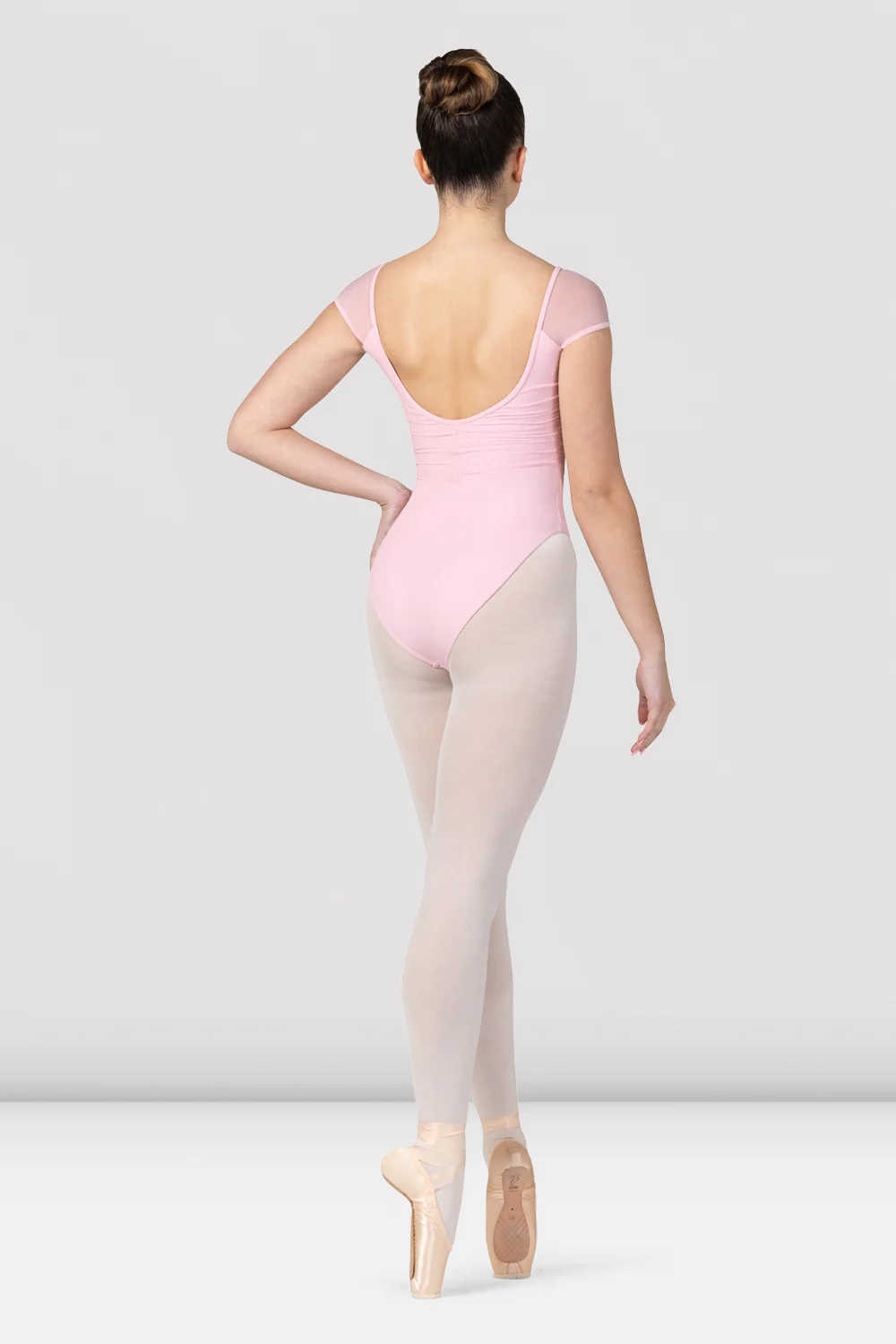 Ladies Flavia Ruched Bodice Cap Sleeve Leotard - Image 3
