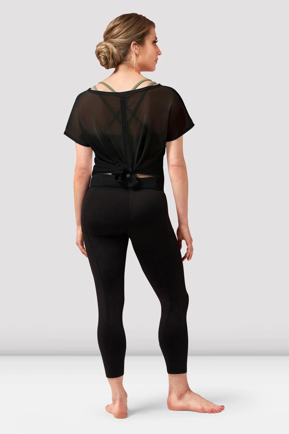 Ladies Haylee Mesh Tie Back Top - Image 2