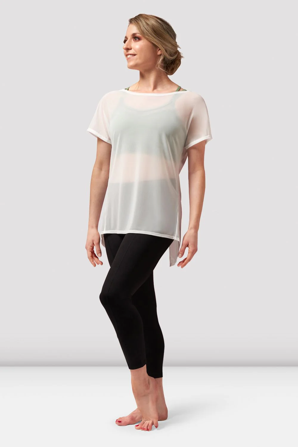 Ladies Haylee Mesh Tie Back Top