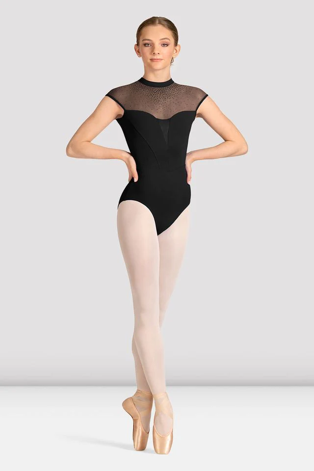 Ladies Mirella Celeste Cap Sleeve Printed Leotard
