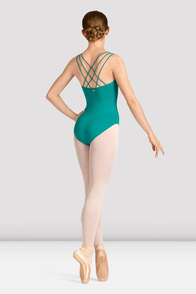 Ladies Mirella Celeste Cross Back Printed Leotard - Image 2