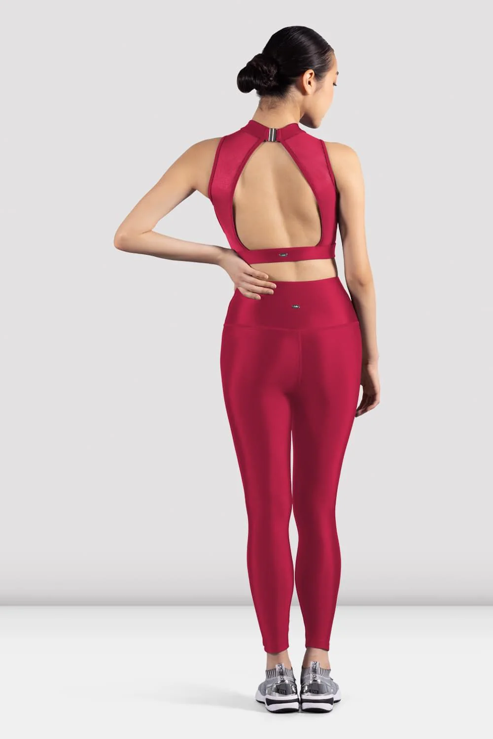 Ladies Mirella Glow High Neck Crop Top - Image 2