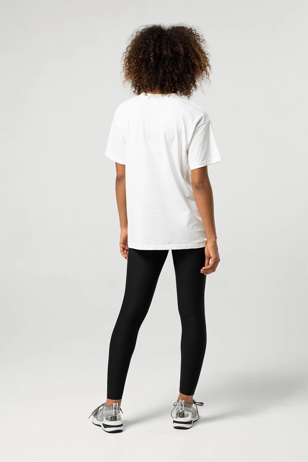 Ladies Tonal Bloch Print Oversized Tee - Image 3