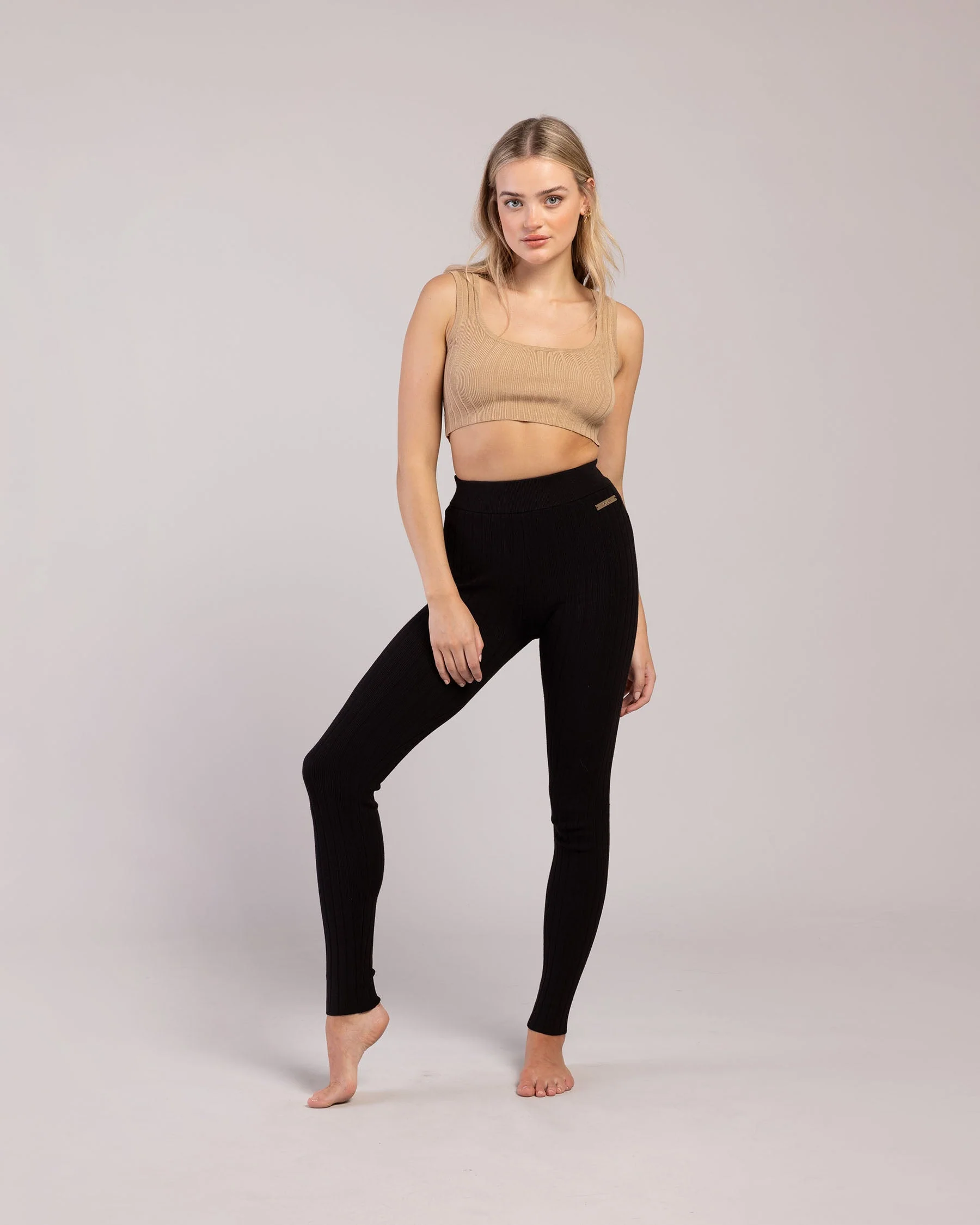 Rib Lounge Full Length Legging - Image 2