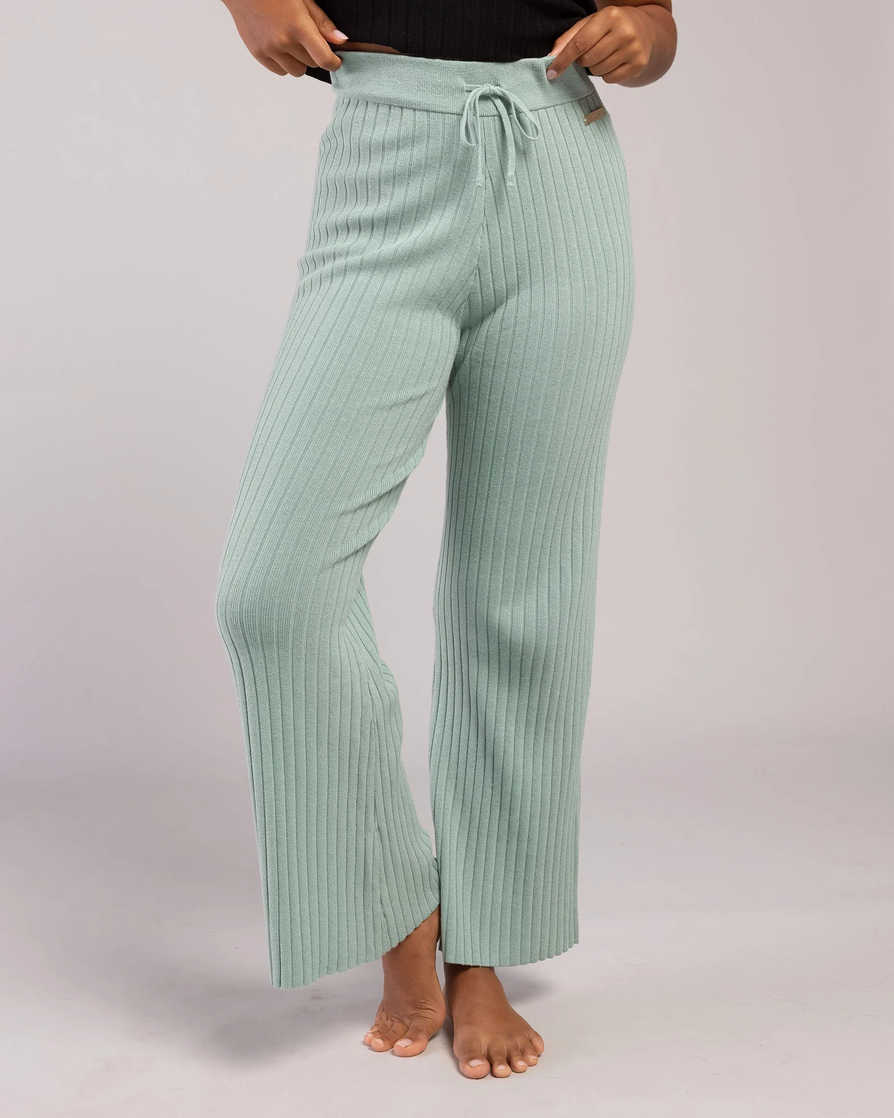 Rib Lounge Wide Leg Pant - Image 5