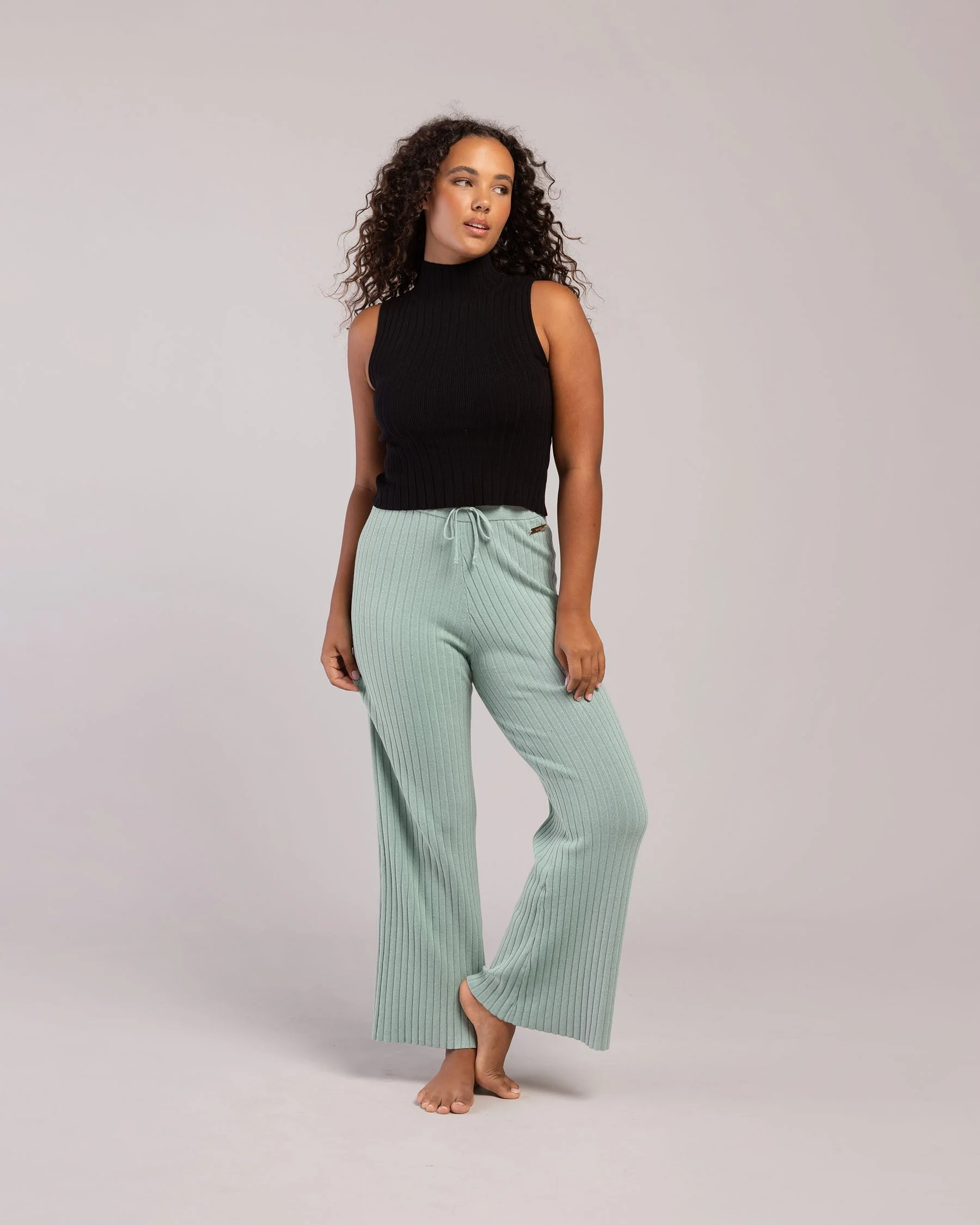 Rib Lounge Wide Leg Pant - Image 6